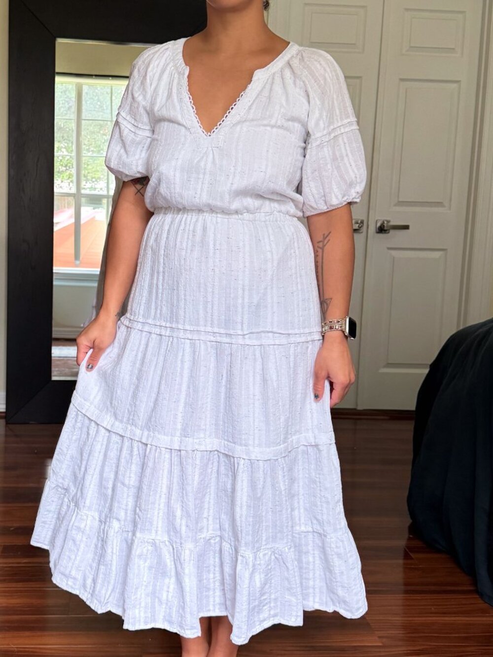 White Betsey Johnson Midi Dress